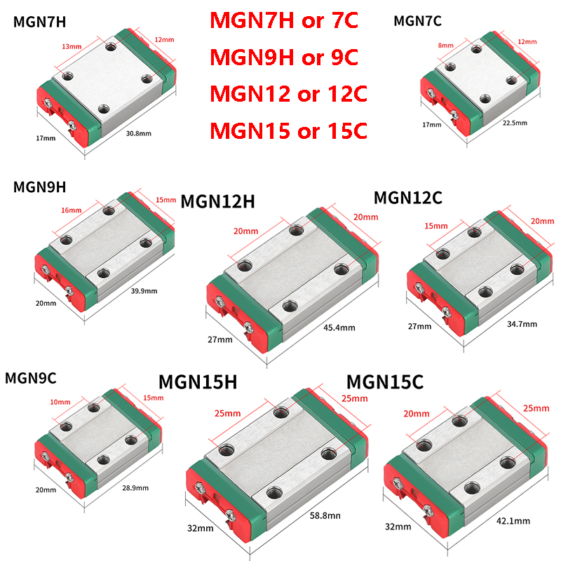 ミニチュアリニアレールガイド、キャリッジブロック、mgn7c - Linear Rail Mgn12H Set のレビューと価格